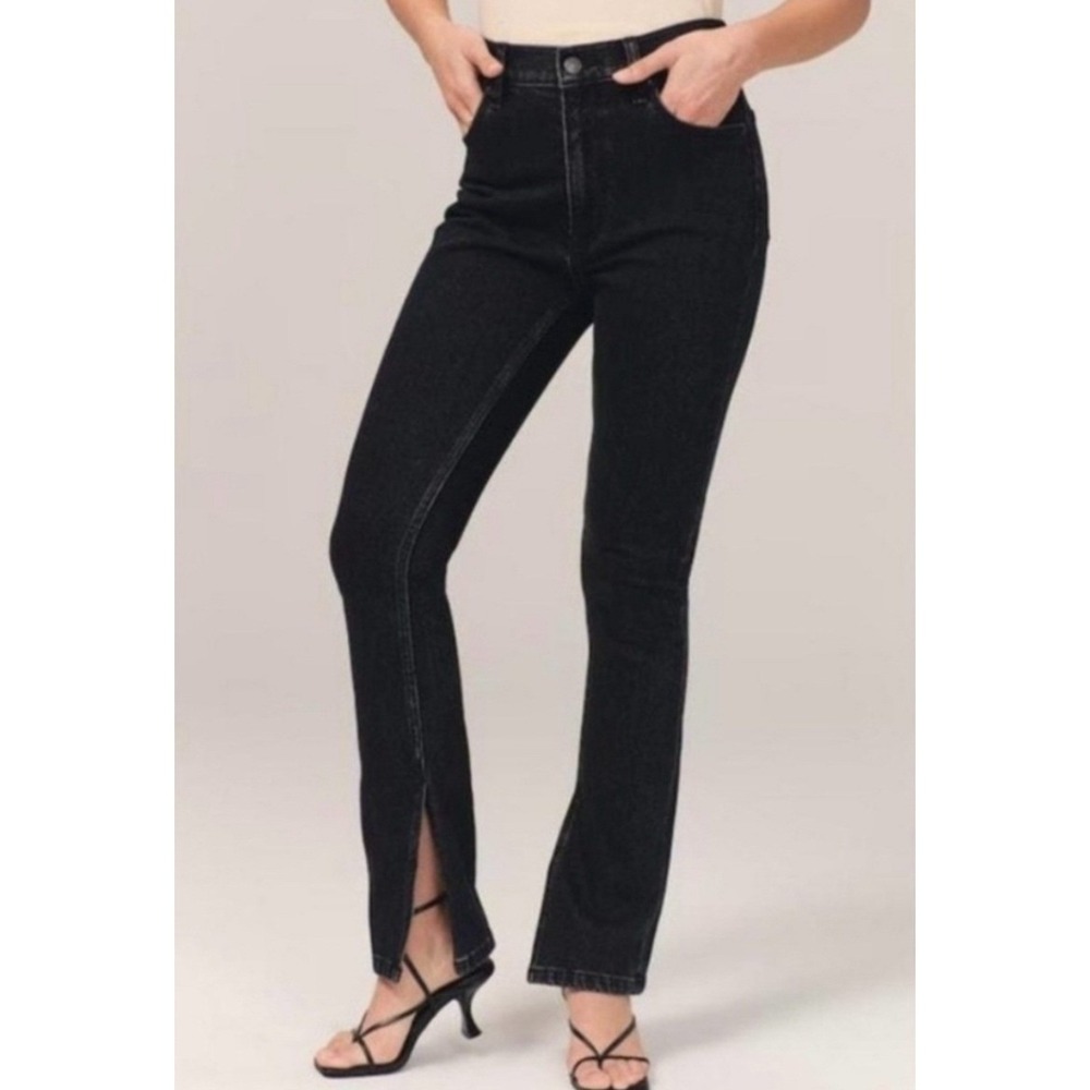 Abercrombie‎ The Skinny High Rise Washed Black Jeans